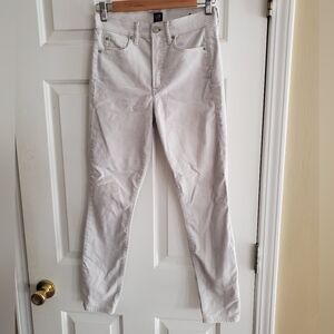 GAP High Rise True Skinny Ankle Velvet Jeans In White Size 25